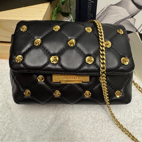 Ted Baker Handbags - Ted Baker Black Leather crossbody/clutch